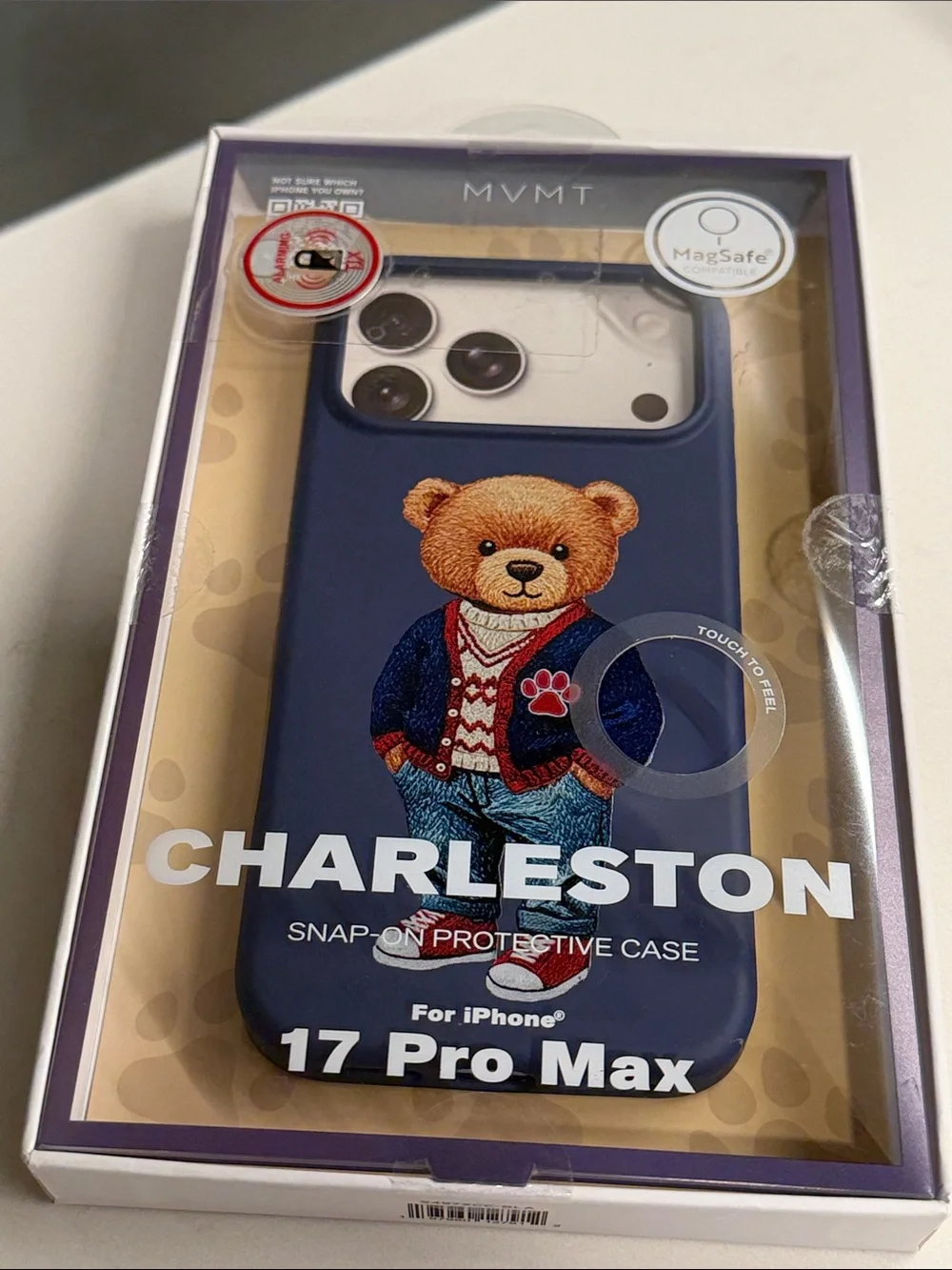 MVMT Navy Bear Protective MagSafe iPhone 17 Pro Max Case